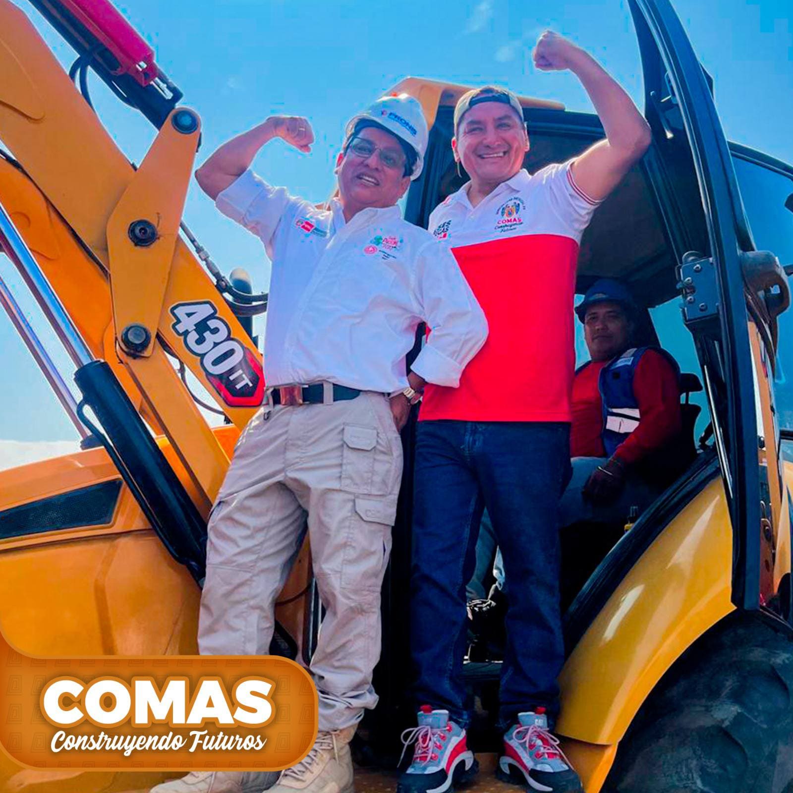 ALCALDE DE COMAS Y MINISTRO DE SALUD COLOCAN PRIMERA PIEDRA PARA EL INICIO DE LA CONSTRUCCIÓN DEL HOSPITAL SERGIO BERNALES DE COLLIQUE