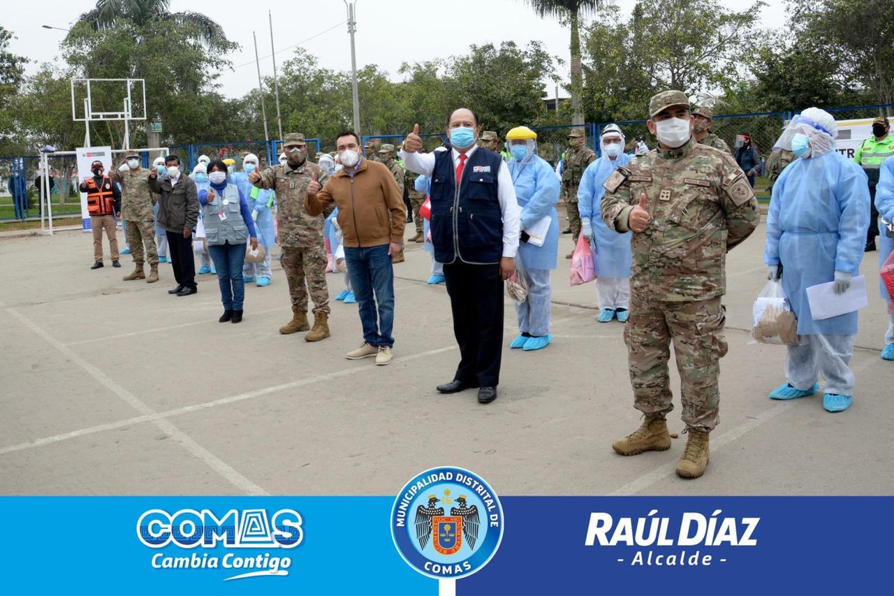 En Comas realizaron 4ta Jornada de Operación Tayta para detener avance del Coronavirus.